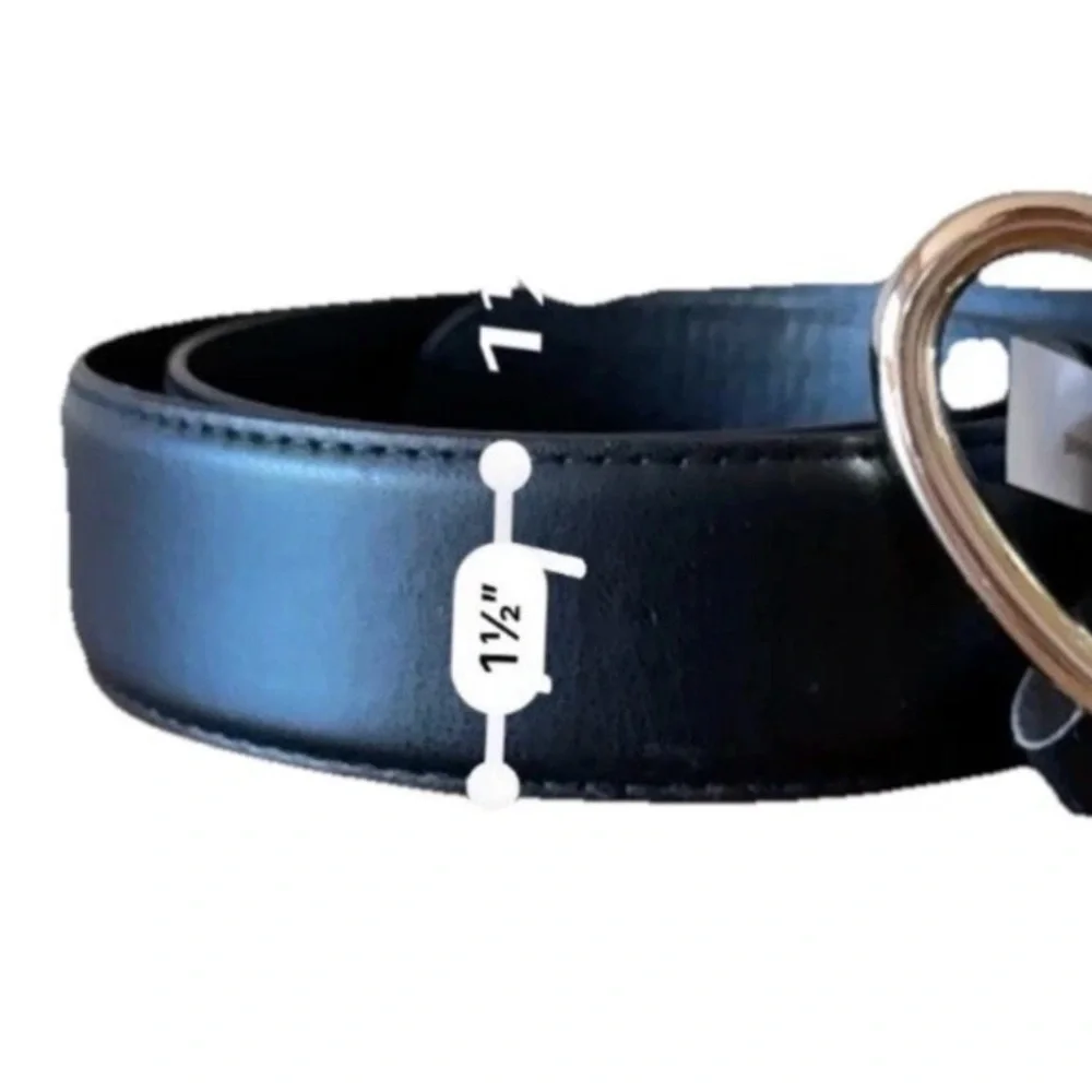 JUICY COUTURE Black BELT Gold Tone Heart Buckle NEW IN BOX L/XL